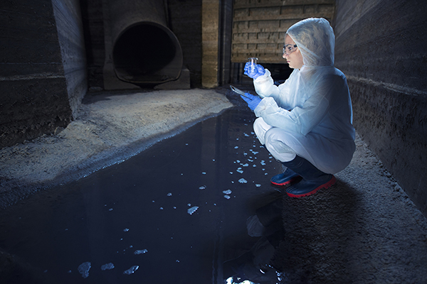Scientist taking water samples, photo by Smederevac/Getty Images