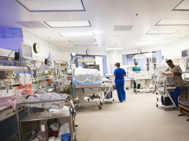 Nurses working in a neonatal unit