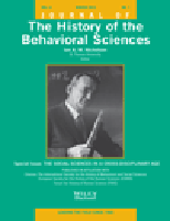 Journal of The History of the Behavioral Sciences cover