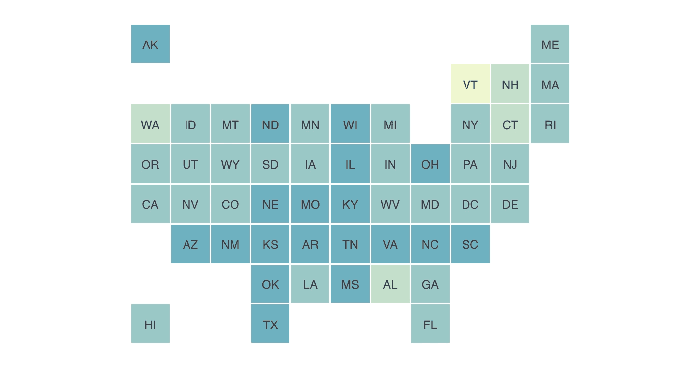 Animated gif showcasing RAND's State Firearm Law Navigator