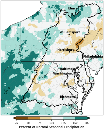 Chesapeake Bay Watershed Climate Impacts Summary And Outlook, Winter 