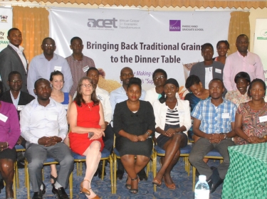 Attendees of the Traditional Grains stakeholders workshop in Kampala, Uganda, on August 18, 2015