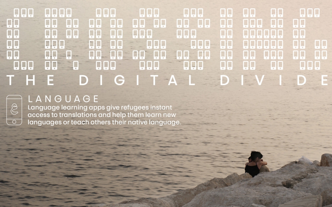 Close up of the Language category in the Crossing the Digital Divide visualization by Morcos Key.