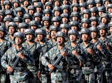 Soldiers of China's People's Liberation Army at Zhurihe military training base in Inner Mongolia Autonomous Region, China, July 30, 2017, photo by ChinaMil.com
