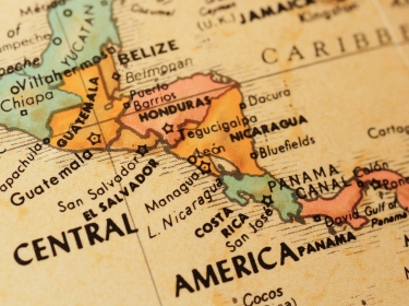 Central America on a globe, photo by Bobtokyoharris/Getty Images