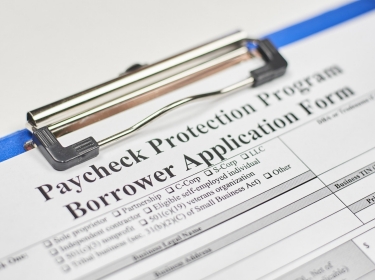 Paycheck Protection Program borrower application form, photo by golibtolibov/Getty Images