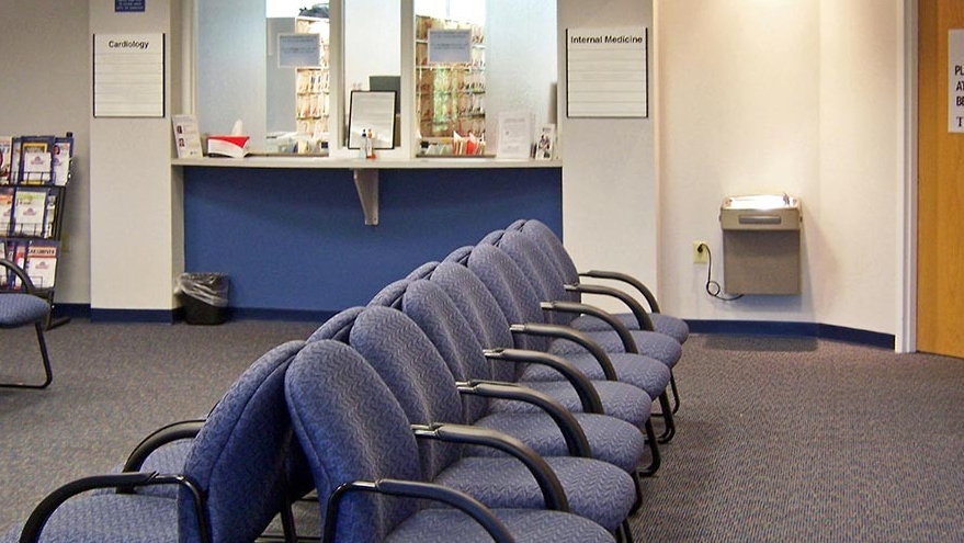 Empty medical waiting room, photo by Sheri Swailes/Adobe Stock