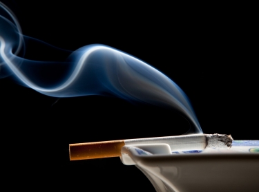 ashtray and smoke wisp