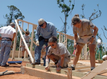 Gulf Coast recovery with Habitat for Humanity in Mississippi, April 27, 2006