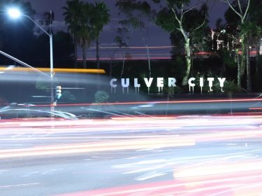 Culver City sign with lights at night, photo by albertc111/AdobeStock