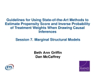 Session 7: Marginal Structural Models