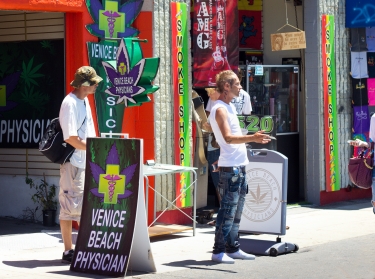A medical marijuana store on Venice Beach