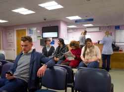 Patients in a waiting room
