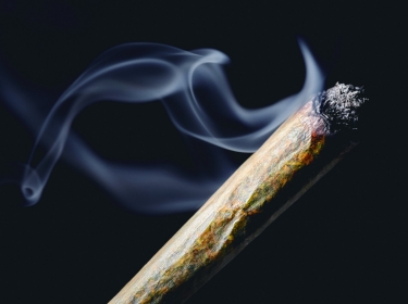 Close up of medical marijuana joint