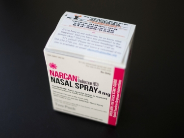 A box of NARCAN nasal spray is photographed at an outpatient treatment center in Indiana, Pennsylvania, U.S. on August 9, 2017. Picture taken on August 9, 2017. Photo by Adrees Latif/Reuters