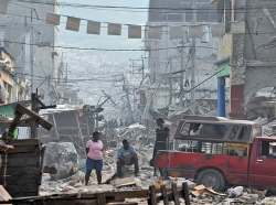 Aftermath of earthquake in Haiti