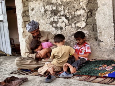 Kurdistan man and children