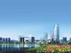 Artist's rendering of Knowledge City, Guangzhou, China