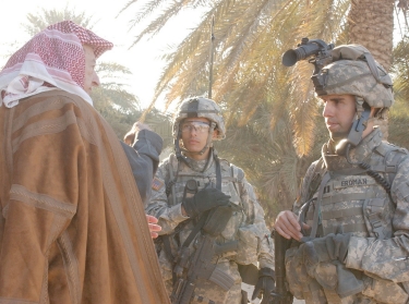 U.S. soldiers on COIN operation in Iraq