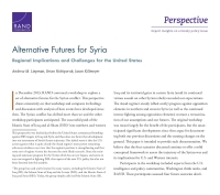 سيناريوهاتٌ مستقبليةٌ بديلةٌ لسوريا: التداعيات والتحديات الإقليمية بالنسبة للولايات المتحدة