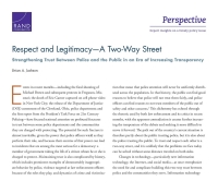 Respect And Legitimacy A Two Way Street Strengthening Trust Between Police And The Public In An Era Of Increasing Transparency Rand