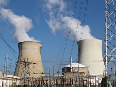 Cooling towers of a nuclear power plant