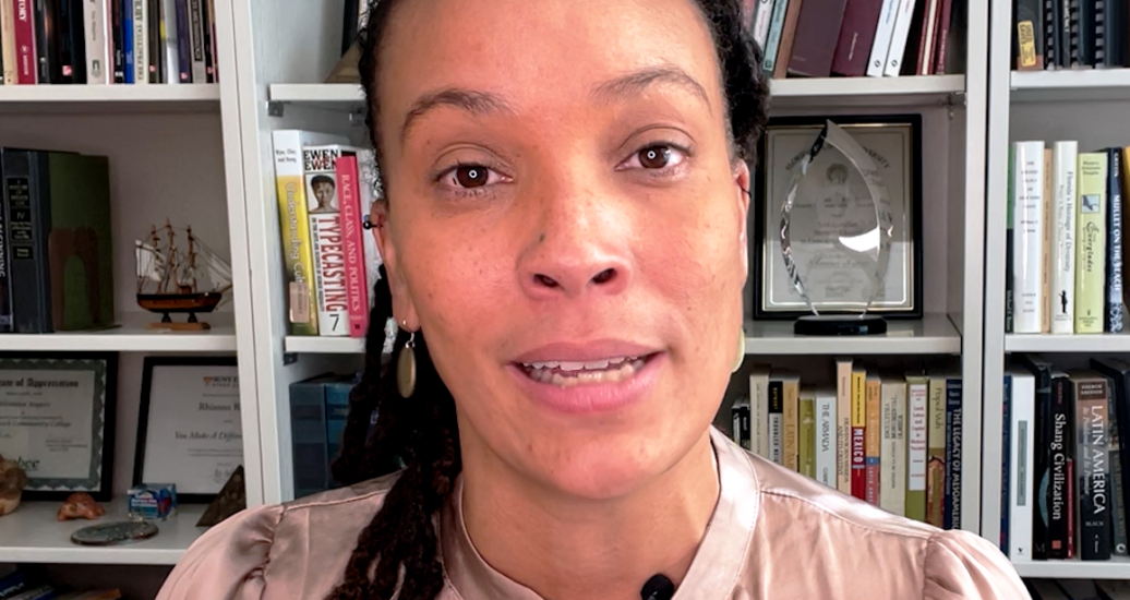 Dr. Rhianna C. Rogers, director of the RAND Center to Advance Racial Equity Policy, presents in a video at the 13th Geneva Forum on December 15, 2021,.