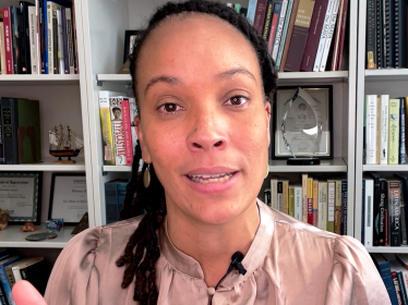 Dr. Rhianna C. Rogers, director of the RAND Center to Advance Racial Equity Policy, presents in a video at the 13th Geneva Forum on December 15, 2021,.