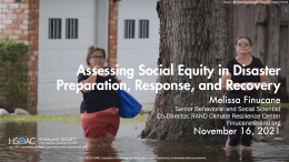 Assessing Social Equity in Disaster Preparation, Response, and Recovery