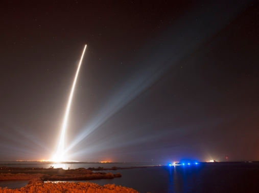 A Delta IV rocket successfully launches a satellite from Cape Canaveral Air Force Station