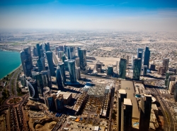 aerial view of Doha