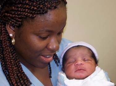 A Nigerian woman and infant