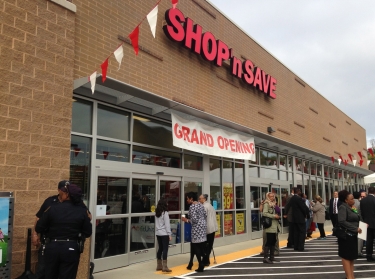The grand opening of a Shop 'n Save grocery store in the Hill District neighborhood of Pittsburgh, October 2013