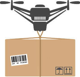 A drone delivery