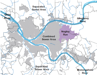 Figure 1. Pittsburgh-Area Map of Negley Run