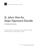 St John S Wort For Major Depressive Disorder A Systematic Review Rand