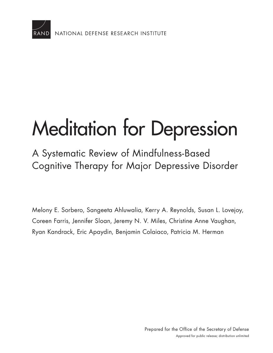 research report on depression