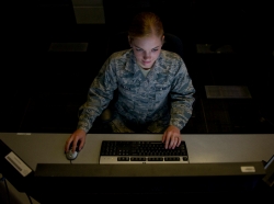 A senior airman who led a target analysis team that located and relayed the positions of more than 4,300 compounds to coalition forces at a workstation