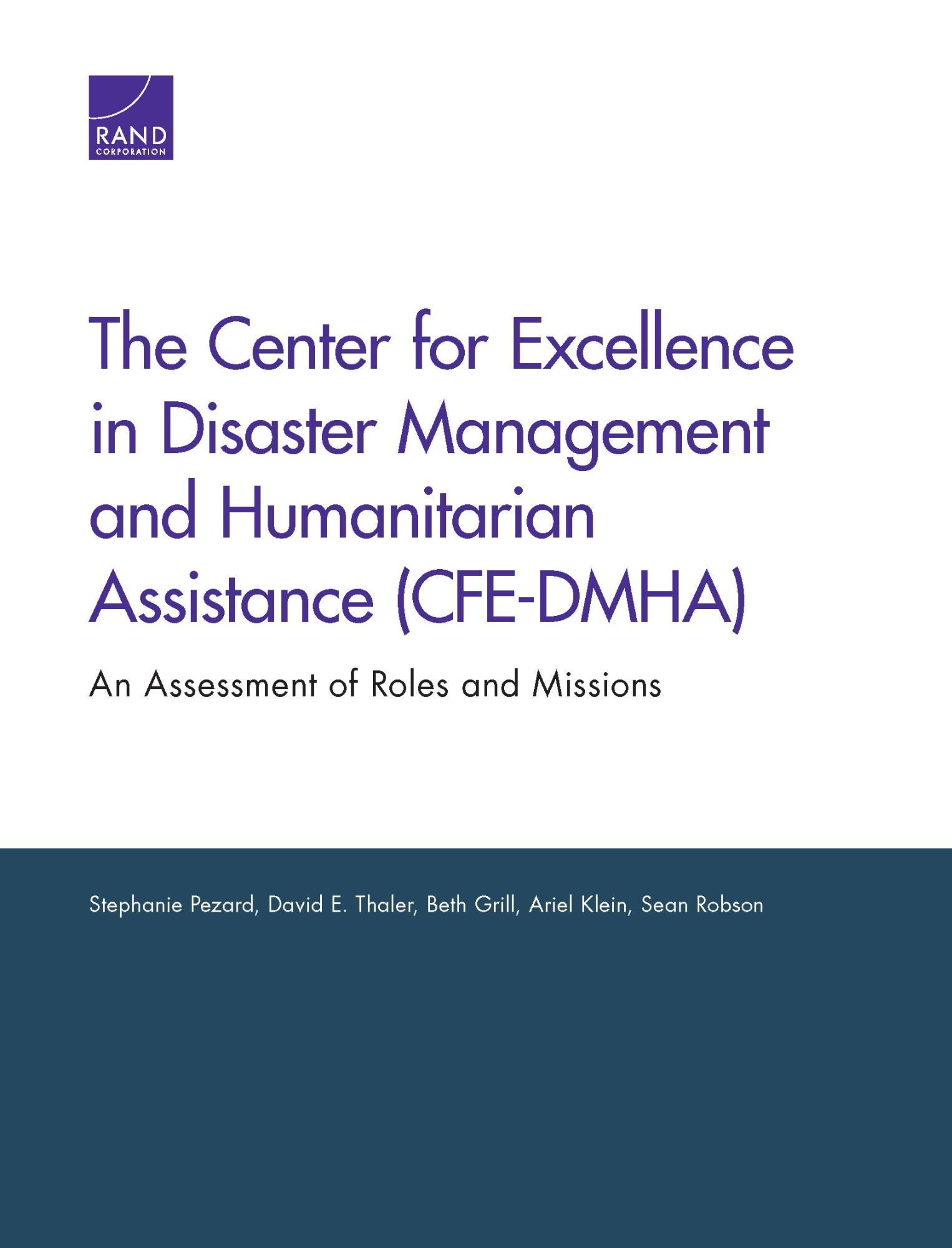 The Center For Excellence In Disaster Management And Humanitarian ...