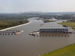 The Gulf Intracoastal Waterway West Closure Complex in Plaquemines Parish, Louisiana, August 25, 2015