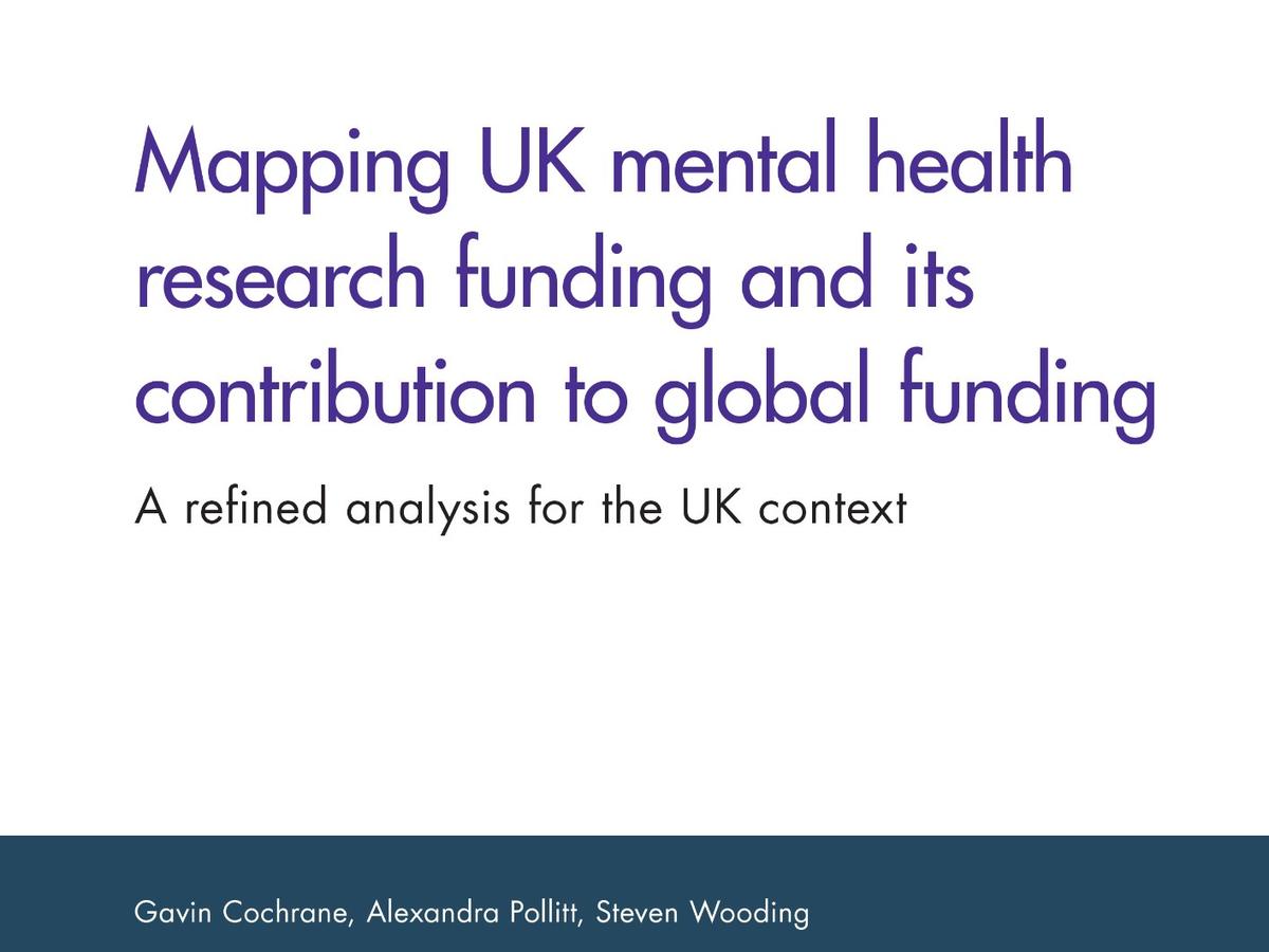 mental health research funding uk