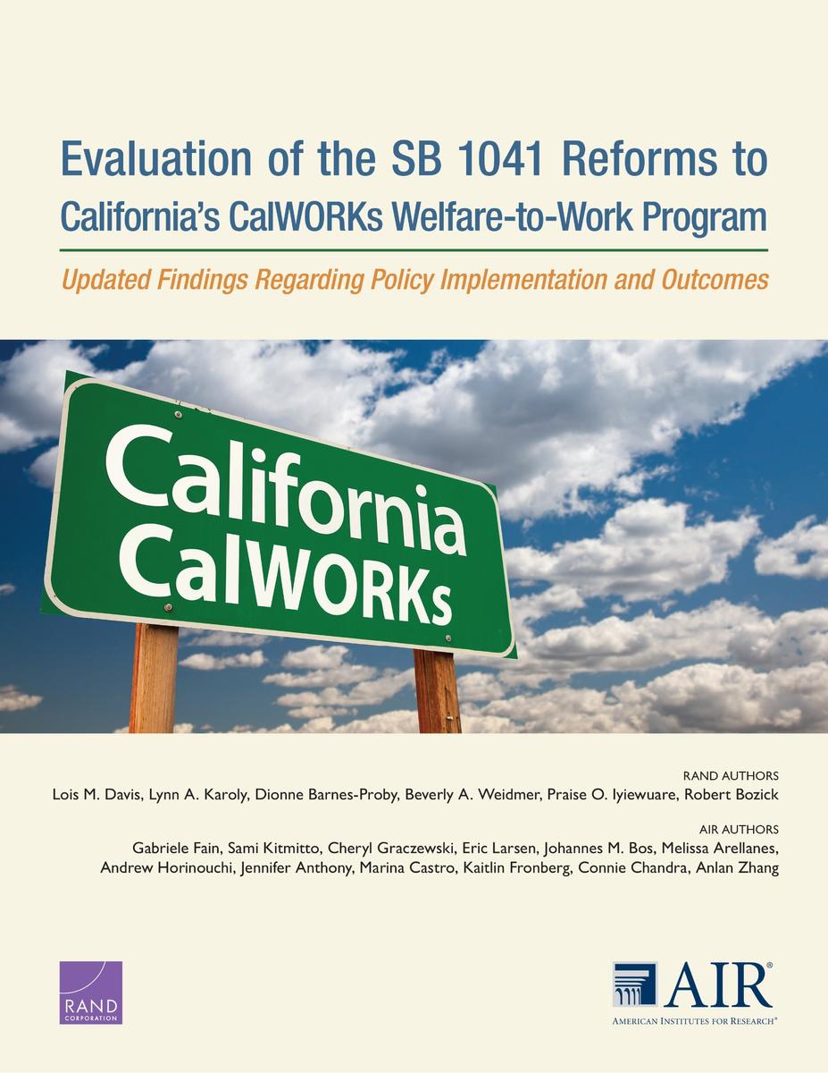 Evaluation of the SB 1041 Reforms to California's CalWORKs Welfareto