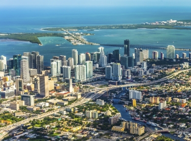 Aerial view of Miami, Florida