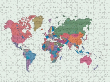 World map jigsaw puzzle