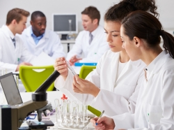 A group of technicians working in a laboratory