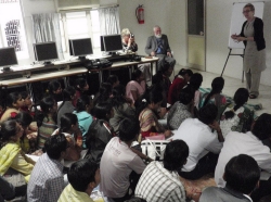 a college lecture in India