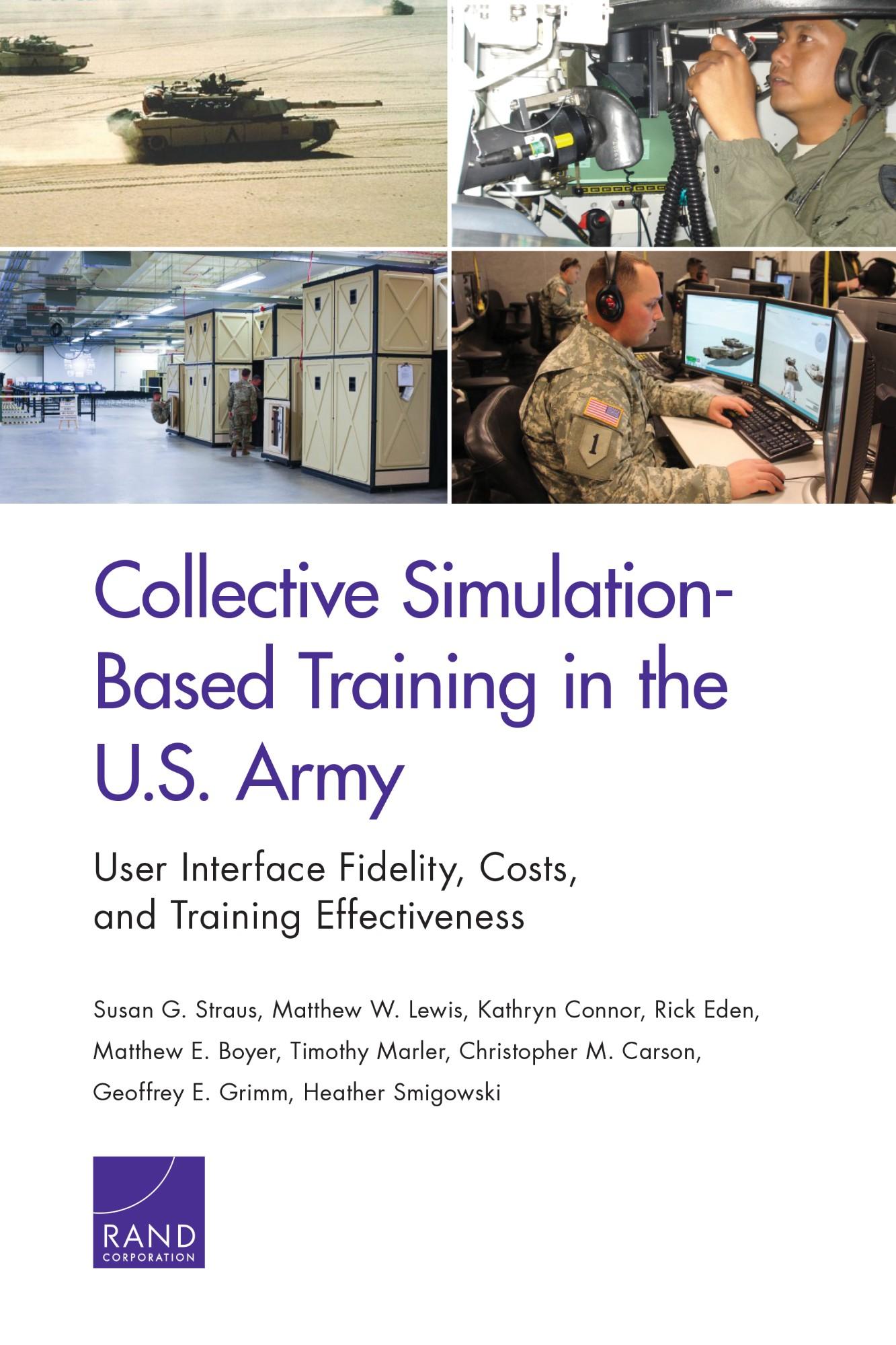 Collective Simulation-Based Training in the U.S. Army: User Interface ...