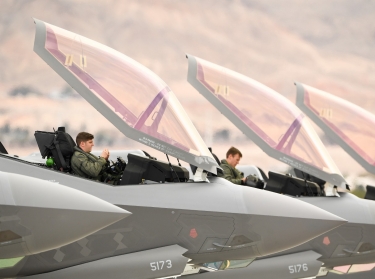 Pilots from the 388th Fighter Wing's 4th Fighter Squadron participating in Red Flag 19-1 at Nellis AFB, Nevada, January 31, 2019, photo by R. Nial Bradshaw/U.S. Air Force