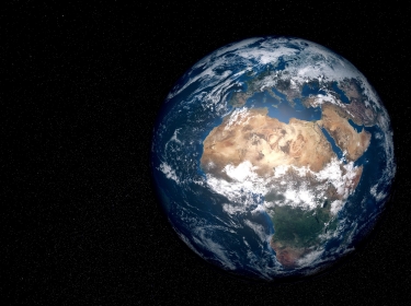 A view of Earth from outer space
