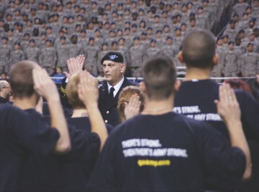 Chief of Staff of the Army, Gen. Raymond T. Odierno, issues the oath of office to a group of future soldiers